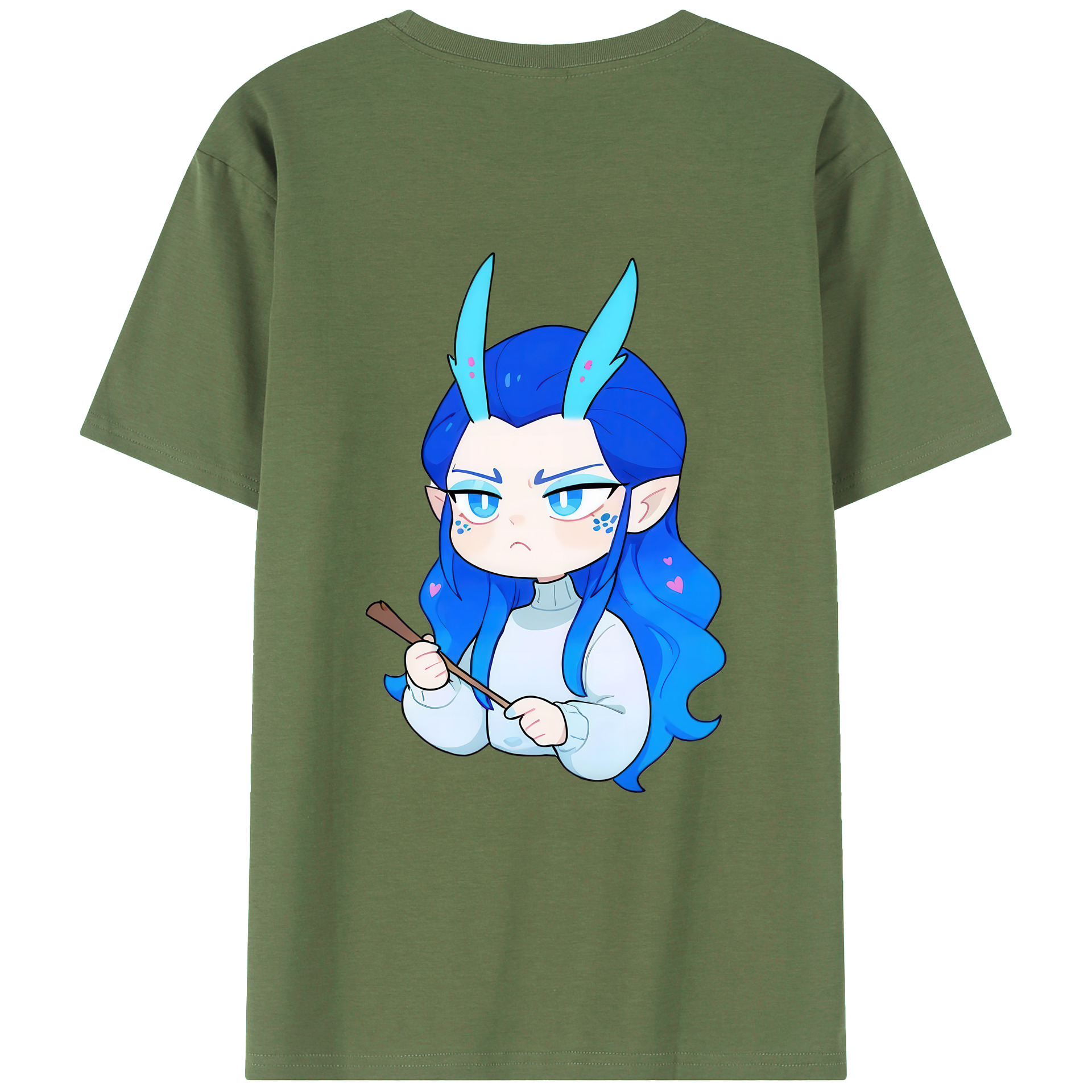 （画像用） Ne Zha 2 ナタ 魔童の大暴れ 綿100％ メンズ半袖Tシャツ（バックプリント） 通気性